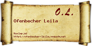 Ofenbecher Leila névjegykártya